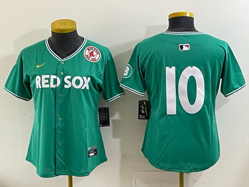 Youth 2025 Boston Red Sox #10 No Name Drak Green Joint Name Nike MLB Jersey 09